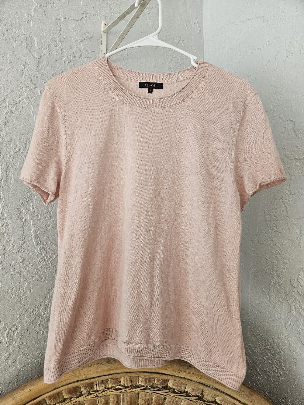 Quince Womens S sweater Tee Relaxed Fit Organic Cotton Cashmere